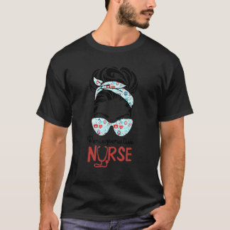 T-shirt Infirmière périopératoire Nœud désordonné Amour Cœ