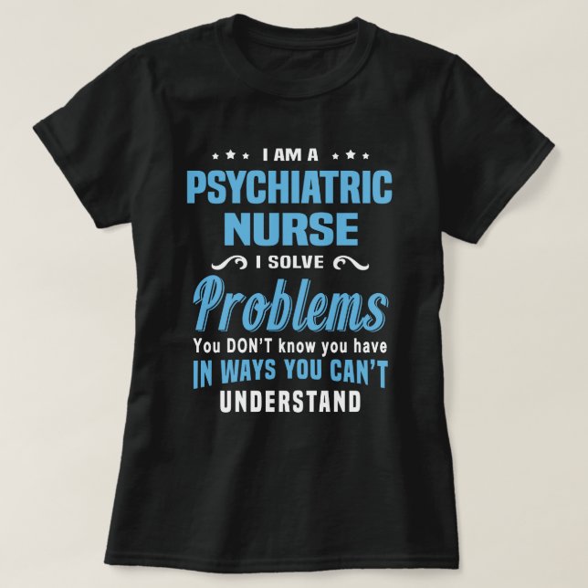 T-shirt Infirmière psychiatrique (Design devant)