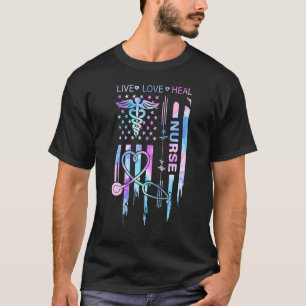 T-shirt Infirmière Rétro Vie D'infirmière Colorée Journée