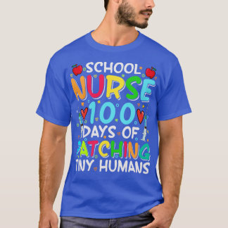 T-shirt Infirmière scolaire 100 jours d'application de pat