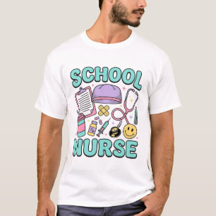 T-shirt Infirmière scolaire chemise vintage conception de