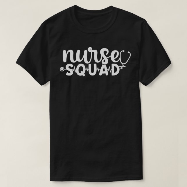 T-shirt Infirmière Squad cadeau Whitegrey (Design devant)