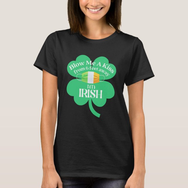 T-shirt Infirmière St Patrick's Day Embrasse-moi Je suis I (Devant)