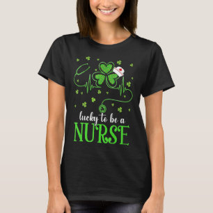 T-shirt Infirmière St Patrick's Day Lucky Infirmière Shamr