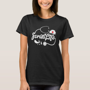 T-shirt Infirmière Stéthoscope Passionnée Infirmière Vie