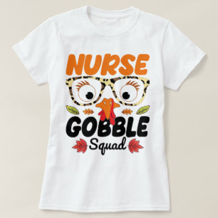 T-shirt Infirmière Turquie Gobble Squad Infirmière Lover D