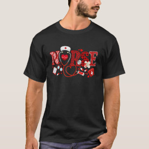 T-shirt Infirmière Valentine's Day 2023 Stethoscope Infirm
