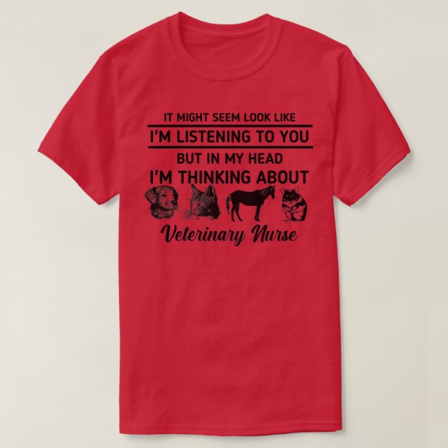 T-shirt infirmière vétérinaire (Design devant)