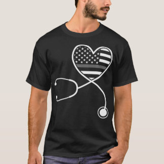 T-shirt Infirmière Vie Agents correctionnels Coeur de femm