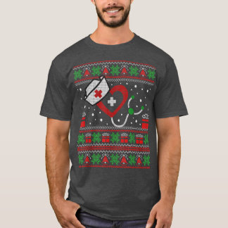 T-shirt Infirmière Vilain Chandail De Noël Pour Femmes Drô