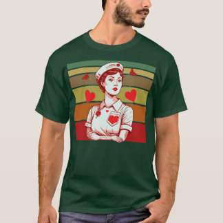 T-shirt infirmière vintage valentines cadeau de jour pour 