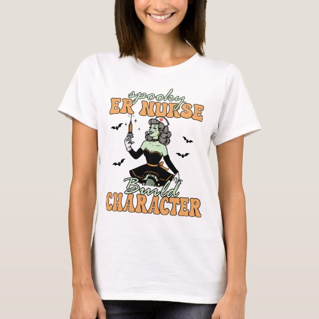 T-shirt Infirmières éffrayantes en urgences halloween quar (Devant)