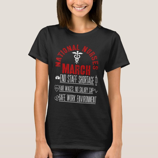 T-shirt Infirmières nationales unies Mars Million Infirmiè (Devant)