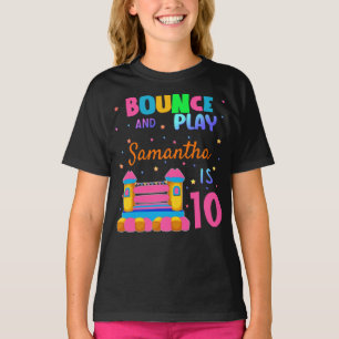 T-shirt Inflatable Bounce House Jump Anniversaire Fille T