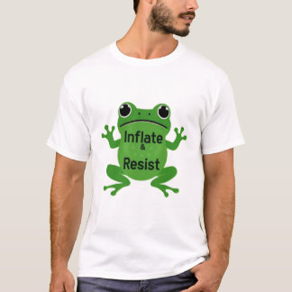 T-shirt Inflate & Resist – Minimalist Frog Power Poster