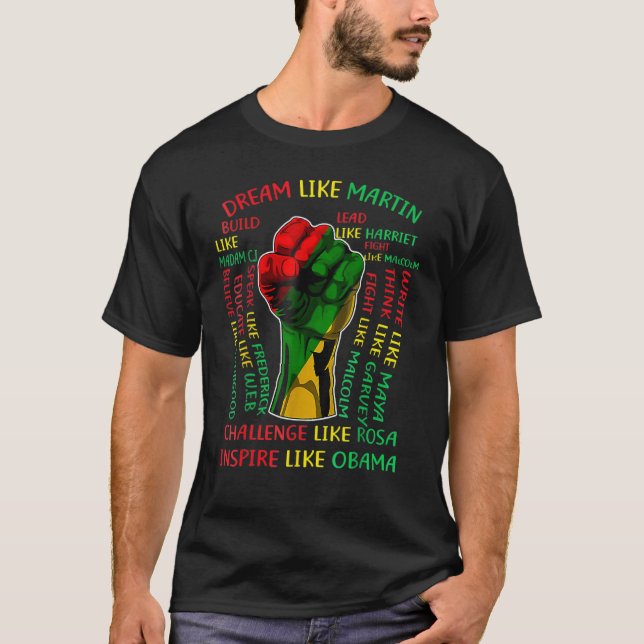 T-shirt Influential Inspirational Black History Leaders Fi (Devant)