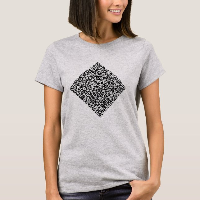 T-shirt Info d'analyse de code QR personnalisée Votre prop (Devant)