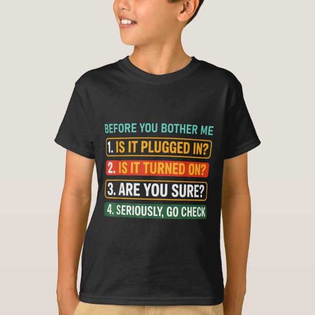 T-shirt Information Technology Tech _ Funny Technical Supr (Devant)