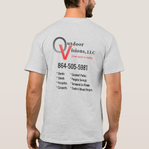 T-shirt Informations au dos du logo Outdoor Visions