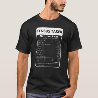 T-shirt Informations nutritionnelles du recenseur Sarcasme