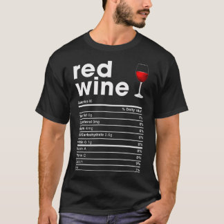 T-shirt Informations nutritionnelles sur le vin rouge