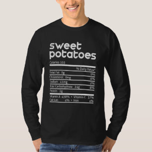 T-shirt Informations nutritionnelles sur les patates douce