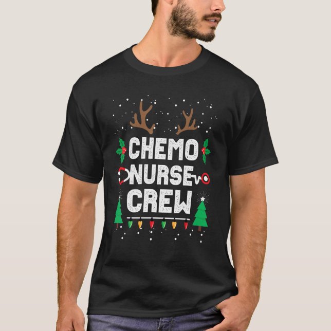 T-shirt Infusion Chemo Infusion Nurse mignon Gnomes de Noë (Devant)