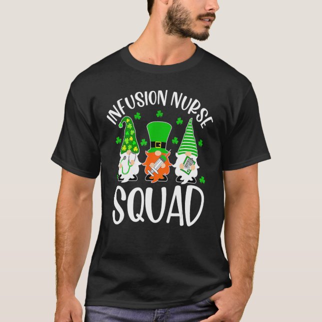 T-shirt Infusion Infirmière Squad Infirmière St Patrick Jo (Devant)