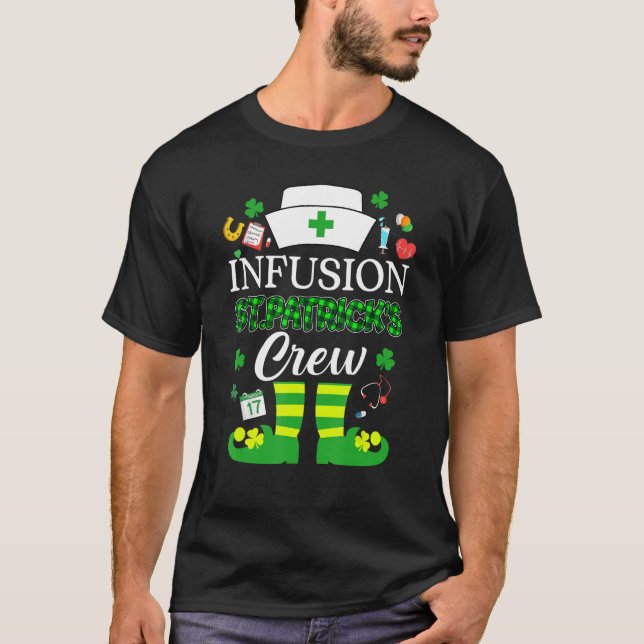 T-shirt Infusion Patrics Infirmière Équipage St Patrick Da (Devant)