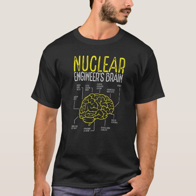 T-shirt Ingénierie nucléaire Cerveau Uranium Ingénieur nuc (Devant)