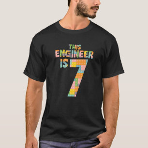 T-shirt Ingénieur 7 ans Septième anniversaire Né 2015 Maît