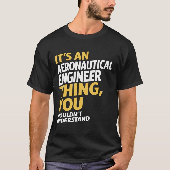 T-shirt Ingénieur aéronautique (Devant)
