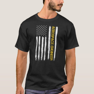 T-shirt Ingénieur aérospatial American Flag Engineering
