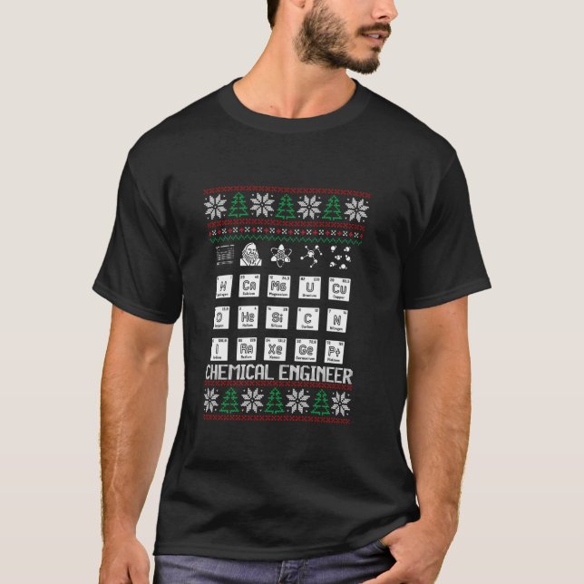 T-shirt Ingénieur Chimique Drôle Chauffeur de Noël moche T (Devant)