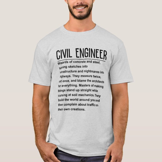 T-shirt Ingénieur civil (Devant)