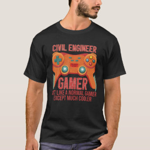 T-shirt Ingénieur Civil Gamer Video Game Controller Civil