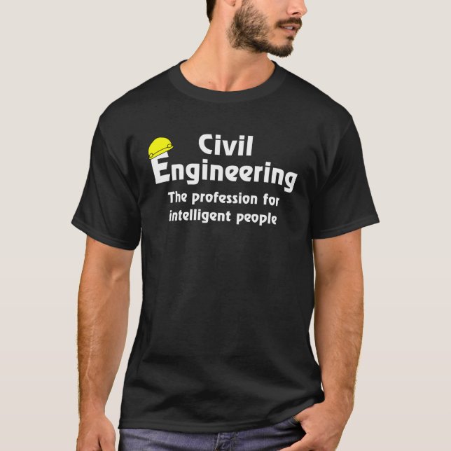T-shirt ingénieur civil intelligent (Devant)