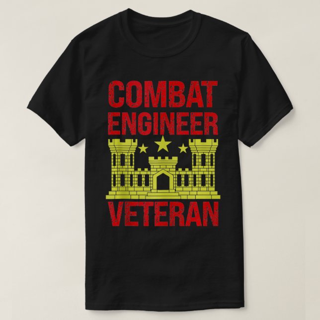 T-shirt Ingénieur de combat Jour des anciens combattants (Design devant)