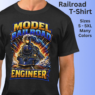T-shirt Ingénieur de modèle réduit de chemin de fer Train