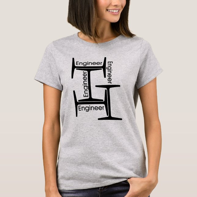 T-shirt Ingénieur de poutre en acier (Devant)