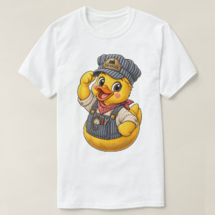T-shirt Ingénieur de train Canard en Caoutchouc Édition Vi