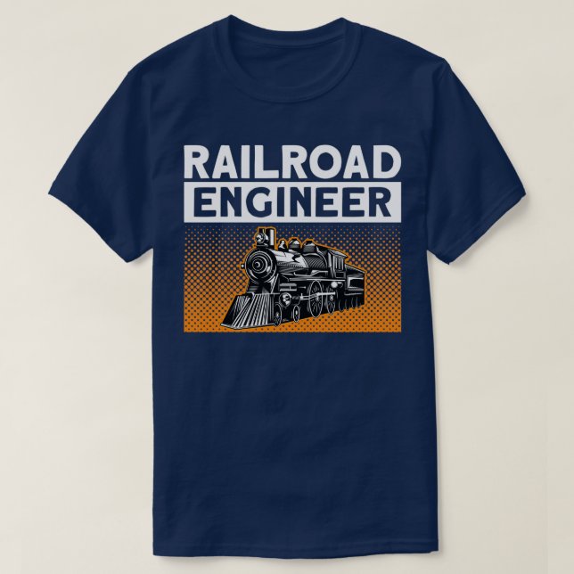 T-shirt Ingénieur du chemin de fer Adultes du chemin de fe (Design devant)