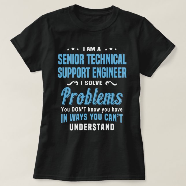 T-shirt Ingénieur du support technique principal (Design devant)