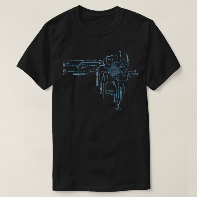 T-shirt Ingénieur électrique Boar de circuit de coeur du p (Design devant)