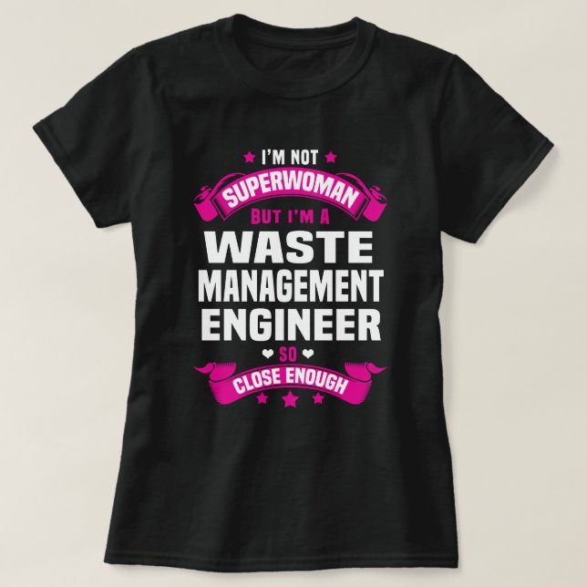 T-shirt Ingénieur en gestion des déchets (Design devant)