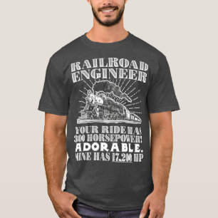 T-shirt Ingénieur ferroviaire Horsepower Funny Locomotive