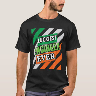 T-shirt ingénieur le plus chanceux jamais Shamrock St Patr