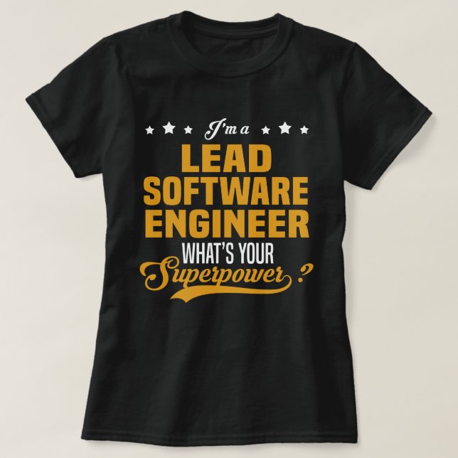 T-shirt Ingénieur logiciel principal (Design devant)