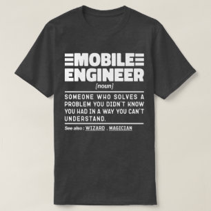 T-shirt Ingénieur mobile Noun Spécialiste du dépannage