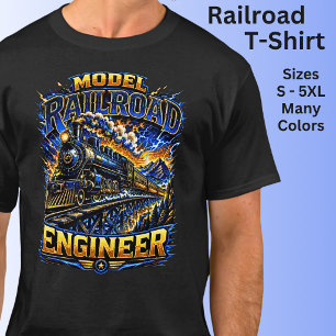 T-shirt Ingénieur modèle réduit de chemin de fer Train à v